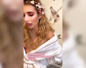 Emma Roberts pretty in white