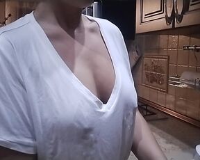 washing dishes protruding nipples