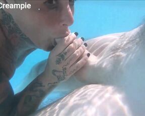 MFF Public Pool Underwater Blowjob and threesome Promo