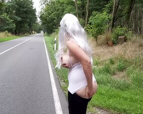 Amateur Blond Hobby Whore! German Street !