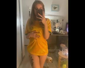 Australian girl touching herself in socceroos jersey world cup