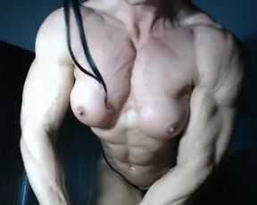 Fbb Beautiful webcam Pushups Hulk out & Veins