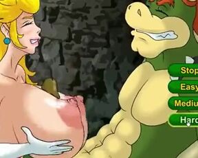 Mario Princess Peach Fucking the Bad Monster Big Ass Pumping Cum