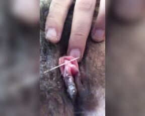 Clitoris needle piercing