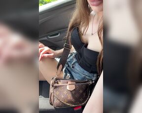 my 18 year old wife gives me a blowjob right in the car