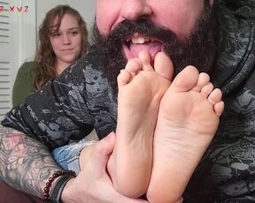 FOOTPUNKZ.XYZ FOR FULL VID - Amateur Blond College Girl Gets her Tiny Feet Tickled and Worshipped