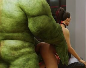 Hulk and She-Hulk having fun