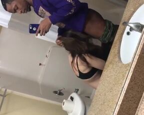 White Girl Deepthroat in Bathroom