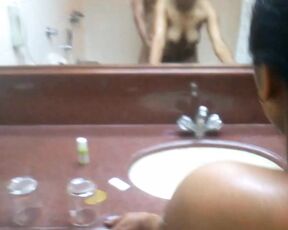 Fucking my Gorgeous figure, Randi, Cheater Step Sis Priya in hotel bathroom from back ! Slow motion Video ! F21