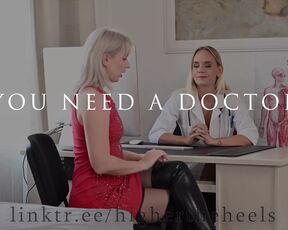 Shy Girl With Boots And Stockings Visits Slutty Doctor